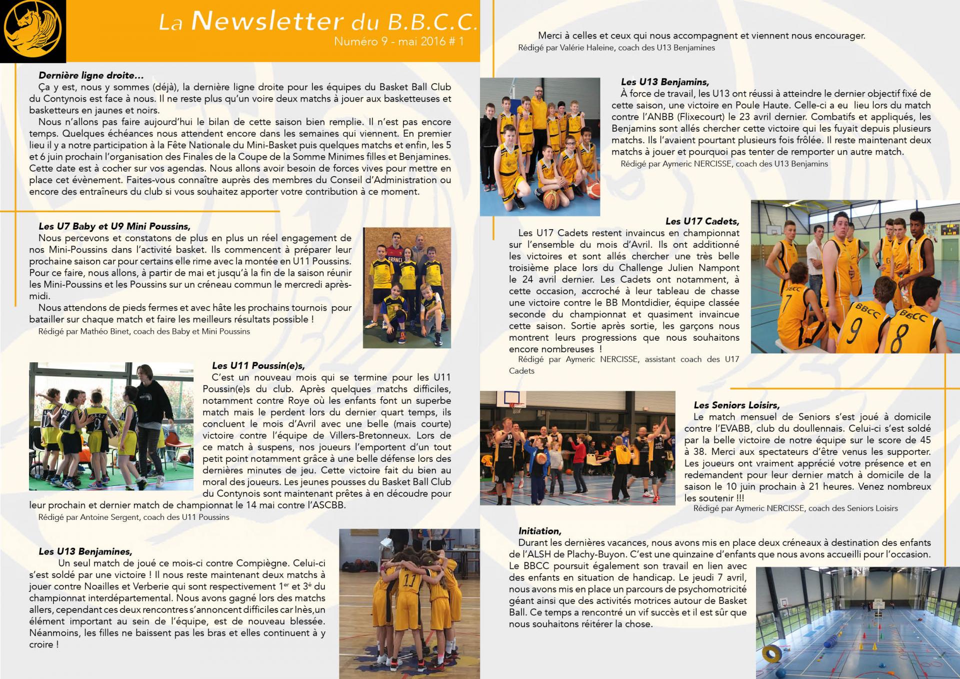Newsletter #9 - mai 2016
